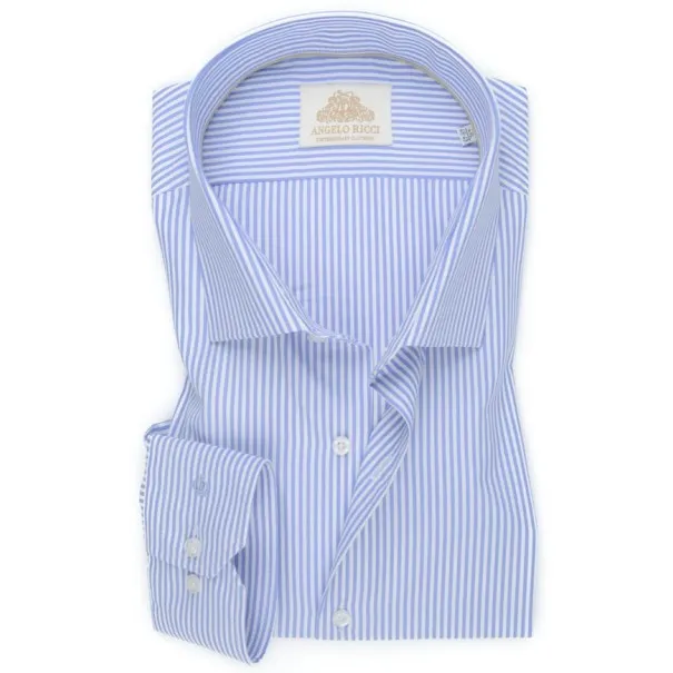 Chemise blanche à Rayures Bleues - Angelo Ricci