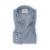 Chemise blanche à Rayures bleu foncé et pastel - Angelo Ricci