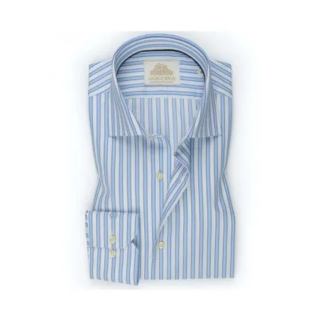 Chemise blanche à Rayures bleues - Angelo Ricci