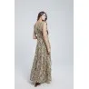 Robe longue imprimée à volants - Estelle