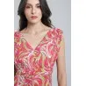 Robe longue imprimée à volants - Estelle