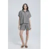 Short en lin rayé - Estelle