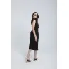 Robe noire ajustée à boutons dorés - Estelle